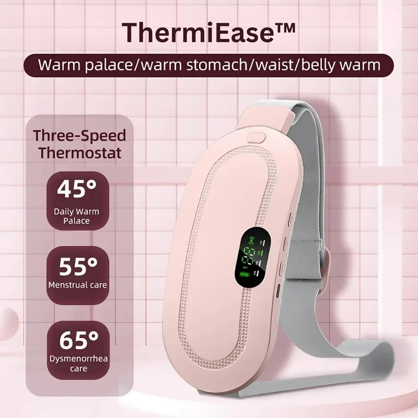 ThermiEase™ Relief Belt | On-the-Go Menstrual Comfort